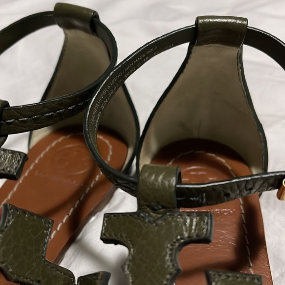 Tory Burch Phoebe Logo Thong Sandals Size 6M - Picture 3 of 8